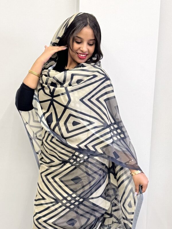 Kaki Pattern Full Width Voile