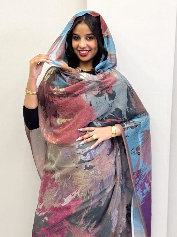 Mixed Colours Pattern Full Width Voile