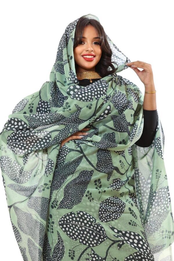 Mint Pattern Full Width Voile