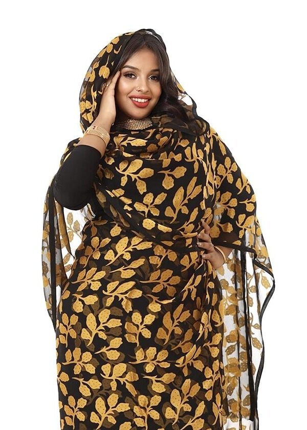 Mustard Leaves Half Width Jacquard Silk