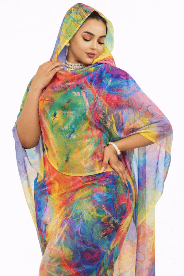 Coloured Pattern Sparkle Half Width Lazier Silk