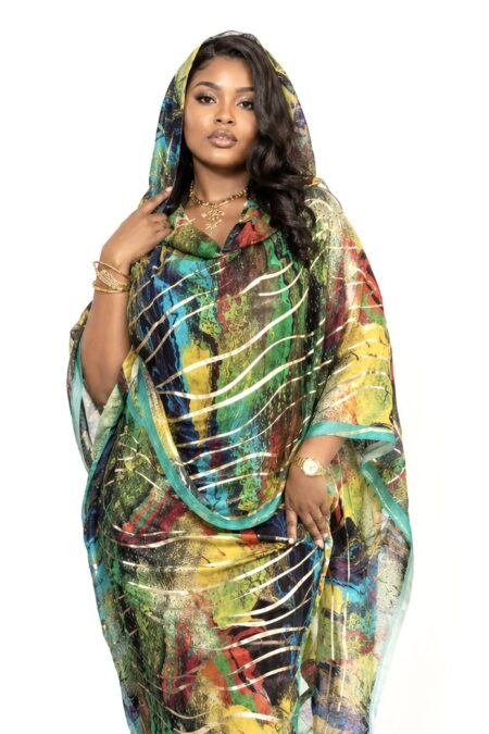 Forest Green Pattern Full Width Swiss Voile Foil
