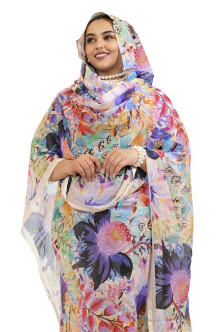 Pastel Pink Floral Full Width Swiss Voile