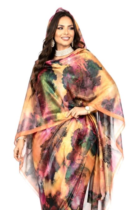 Mango Pattern Half Width Swiss Voile Lame