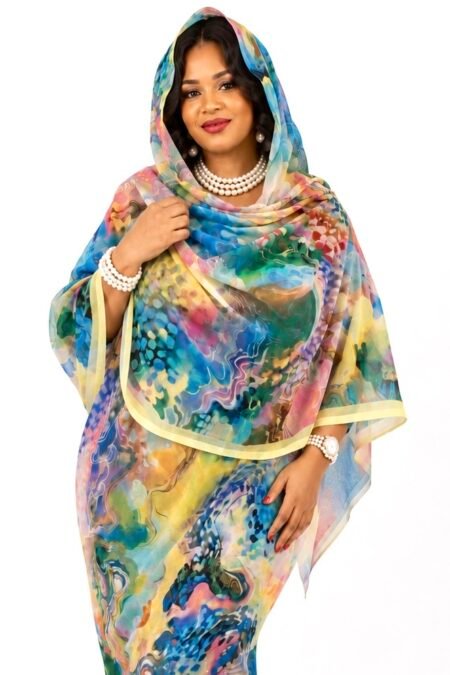 Mix Yellow Pattern Half Width Swiss Voile
