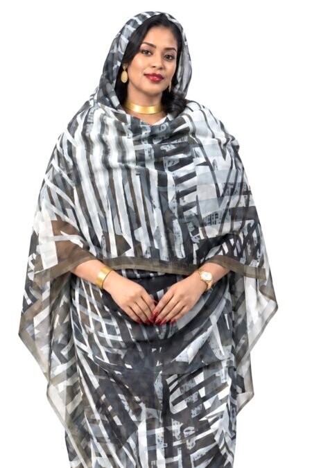 Kaki Pattern Full Width Voile